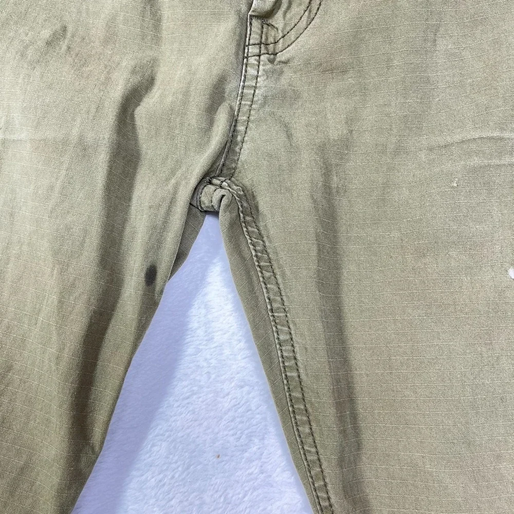 Levi Strauss Two Horse Cargo Skinny Jeans Mens Olive Green Denim Utility - 33X30